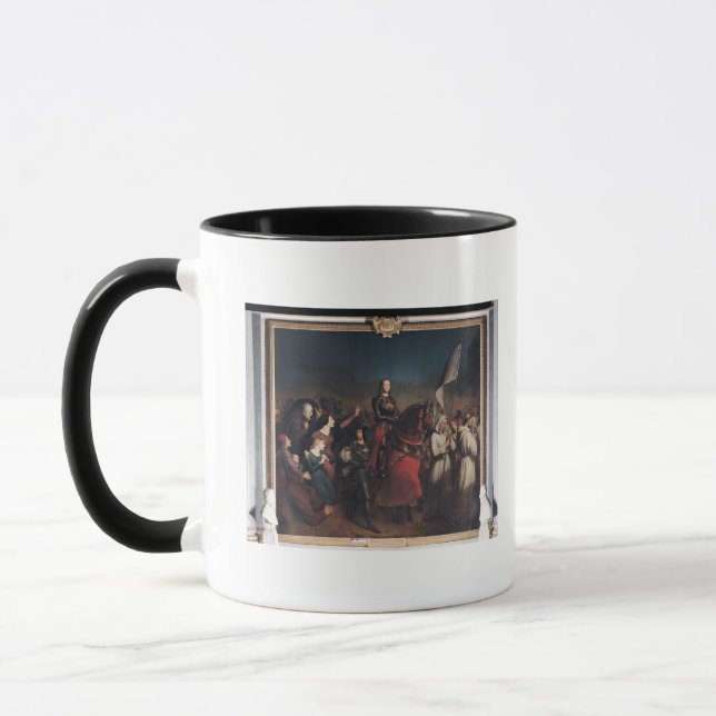 Der Eintritt von Jeanne d'Arc in Orleans Tasse (Links)