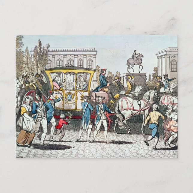 Der Eintritt von Louis XVI nach Paris Postkarte (Vorderseite)