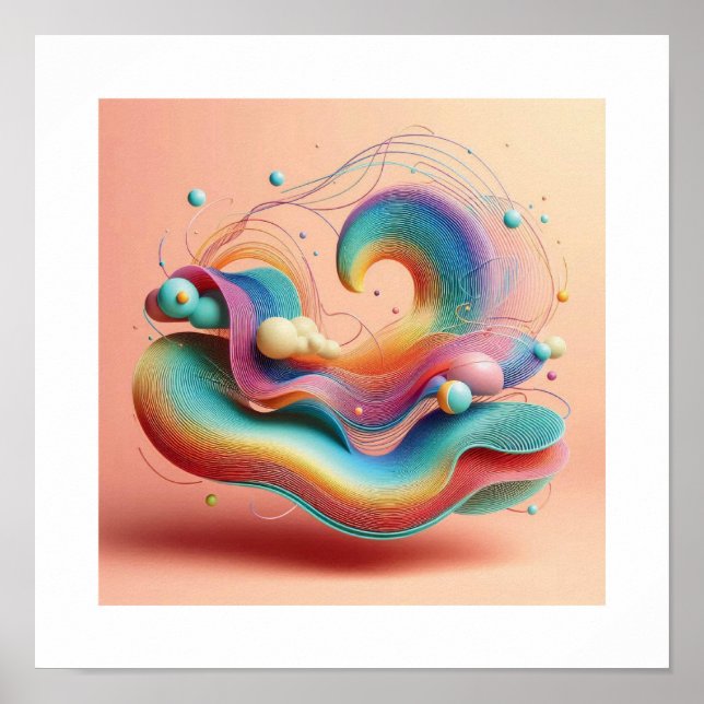 Der einzigartige Abstrakte Traum Poster (Vorne)