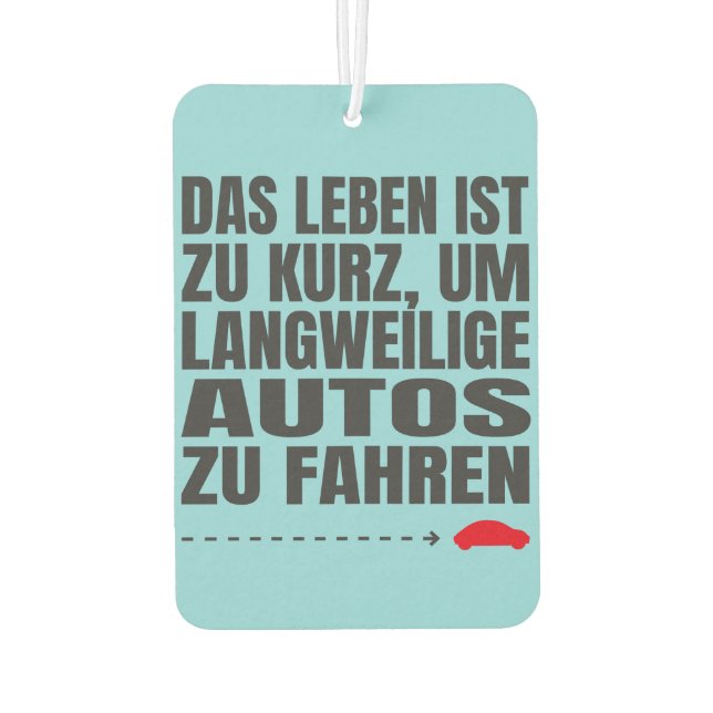 der einzigartige  autolufterfrischer (Rückseite)