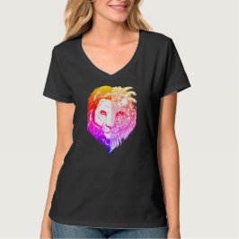 Der einzigartige der V-Hals Hand gezeichneten T-Shirt