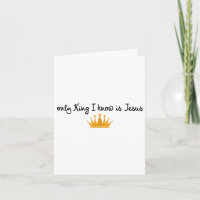 Der einzige König, den ich kenne, ist Jesus Christ