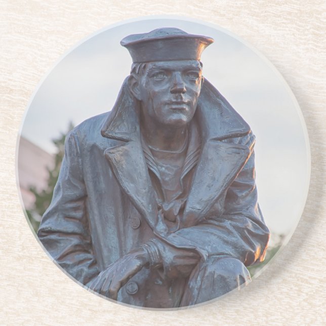 Der einzige Seemann Sandstein Untersetzer (Vorne)