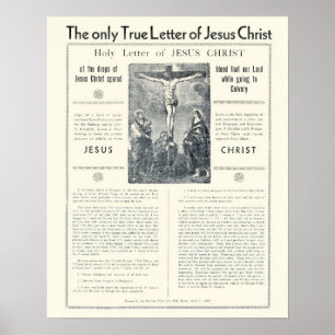 Der einzige wahre Buchstabe Jesu Christi-Poster Poster