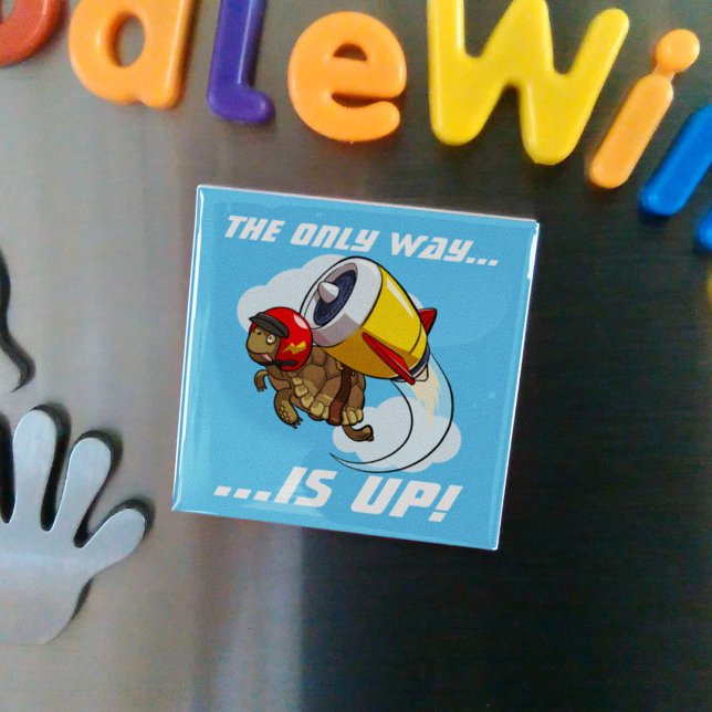 Der einzige Weg ist vorbei! Motivierend Tortoise-C Magnet (Von Creator hochgeladen)