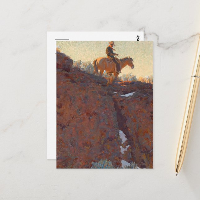 Der einzige Weg von Maynard Dixon Postkarte (Vorderseite/Rückseite Beispiel)