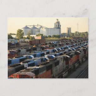 Der Eisenbahnhof Postkarte