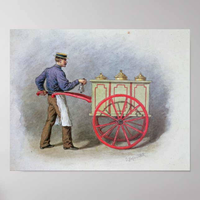 Der Eisverkäufer, 1895 Poster (Vorne)