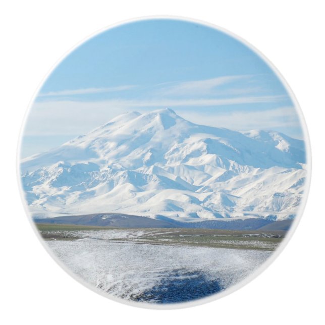 Der Elbrus (der höchste Berg Europas) Keramikknauf (Vorderseite)