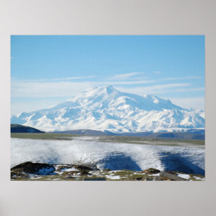 Der Elbrus (der höchste Berg Europas) Poster