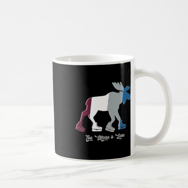 Der Elch ist locker - Eishockeyschlittschuhe  Kaffeetasse (Rechts)
