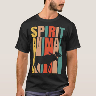 Der Elch ist mein Geisttier Retro T-Shirt