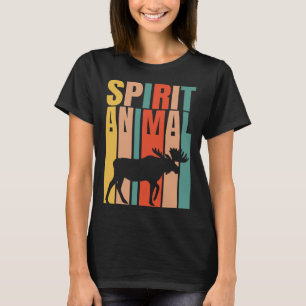 Der Elch ist mein Geisttier Retro T-Shirt