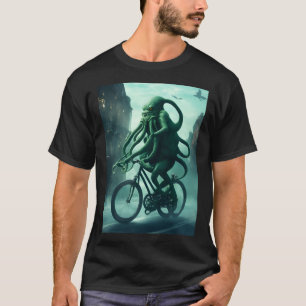 Der Eldritch-Radfahrer Cthulhu fährt ein Bike T-Shirt