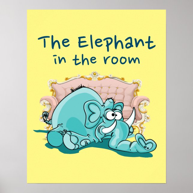 Der Elefant im Cartoon Poster (Vorne)