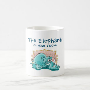 Der Elefant im Cartoon Tasse