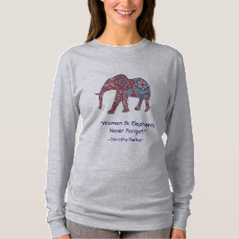 Der Elefant-langes Hülsen-Shirt der Frauen T-Shirt