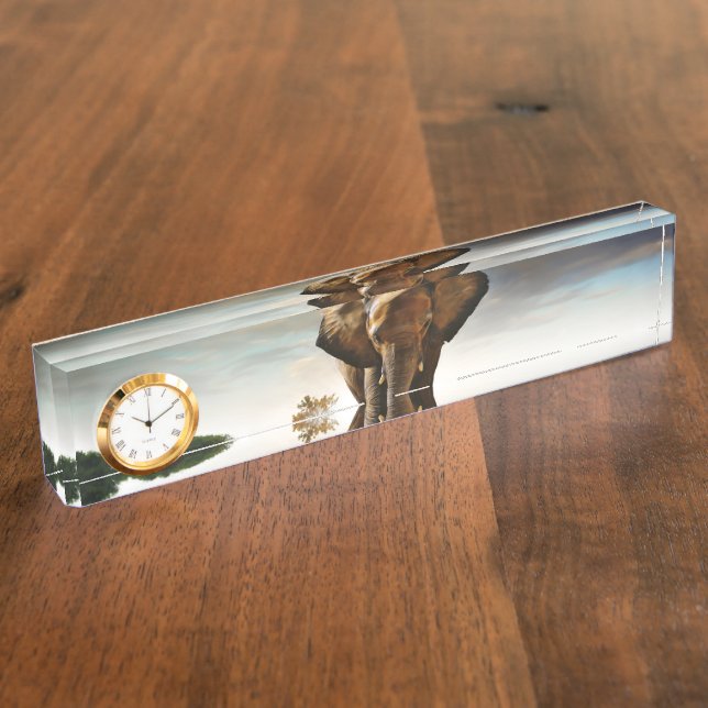 Der Elefant Namensplakette (Seite)