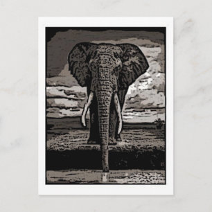 Der Elefant Postkarte