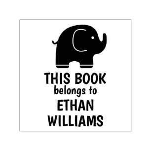 Der Elefant-Selbst, der Briefmarke dieses Buch mit Permastempel