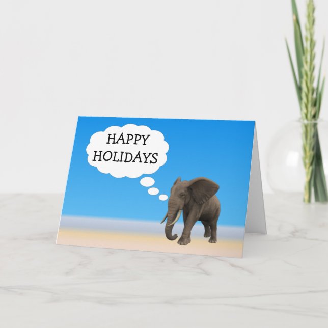 Der Elefant von Happy Holiday Feiertagskarte (Vorderseite)