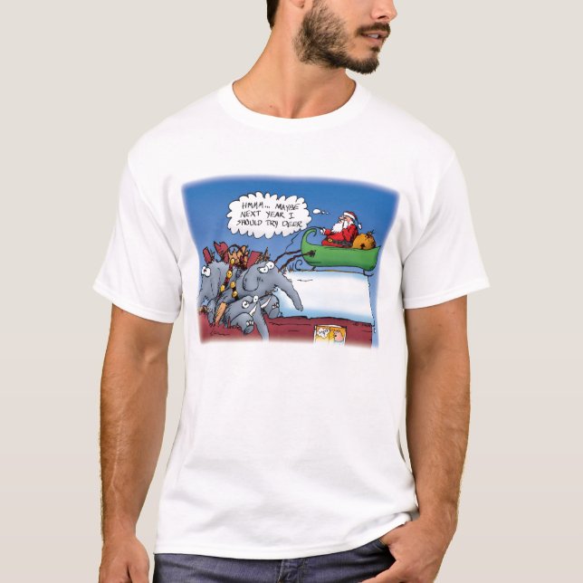 Der Elefanten-T - Shirt des Weihnachtsmanns (Vorderseite)
