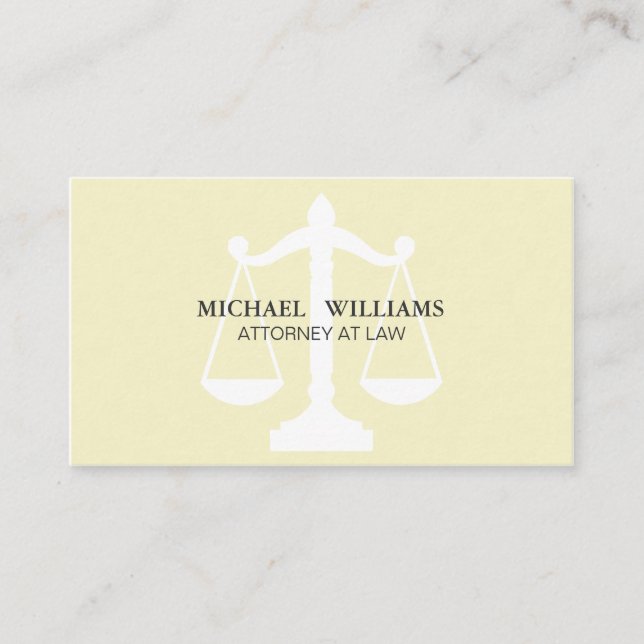 Der Elegante Anwalt säubert dem Geborenen Visitenkarte (Vorderseite)