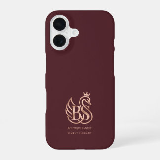Der elegante Schwan Minimalist Burgunder iPhone-Hü iPhone 16 Hülle