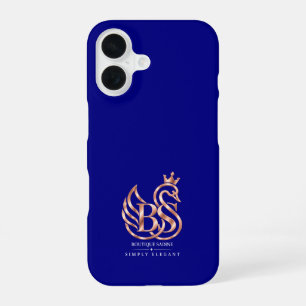 Der elegante Schwan Minimalist Navy Bleu iPhone-Hü iPhone 16 Hülle
