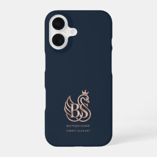 Der elegante Schwan Minimalist Navy iPhone-Hülle iPhone 16 Hülle