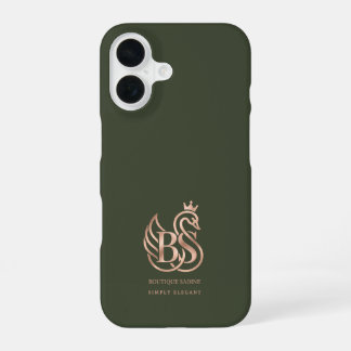 Der elegante Schwan Minimalist Olive iPhone-Hülle iPhone 16 Hülle
