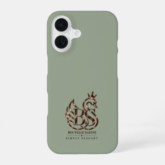 Der elegante Schwan Minimalist Schlickgrün iPhone- iPhone 16 Hülle