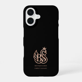 Der elegante Schwan Minimalist Schwarze iPhone-Hül iPhone 16 Hülle