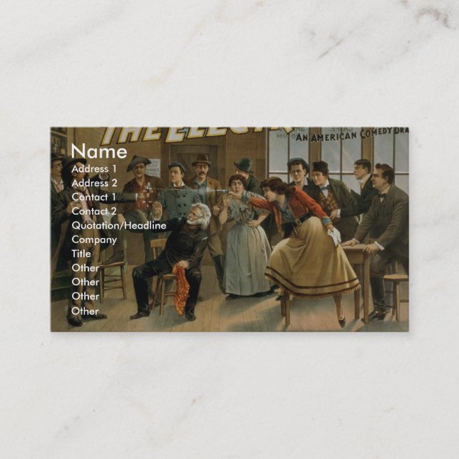 Der Elektriker: "Ich sagte, er wollte kein Getränk Visitenkarte (Vorderseite)