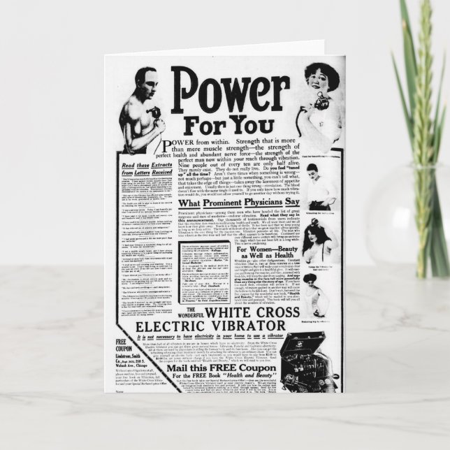 Der elektrische Vibrator des Weißen Kreuzes Karte (Vorderseite)