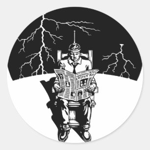 Der elektrische Vorsitz Runder Aufkleber