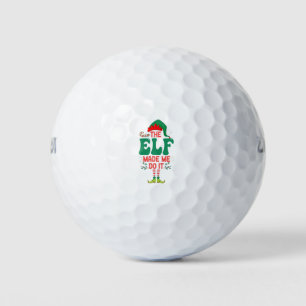 Der Elf ließ mich machen es lustige Weihnachts-Elf Golfball