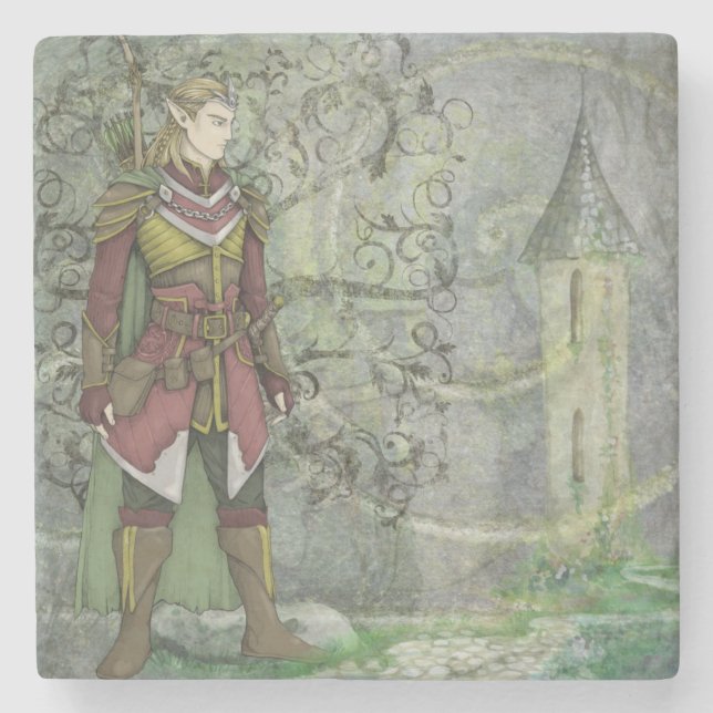 Der Elfenwanderer kehrt zurück Steinuntersetzer (Vorderseite)