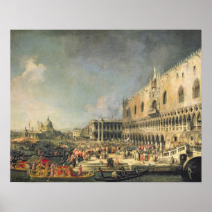 Der Empfang des französischen Botschafters in Poster