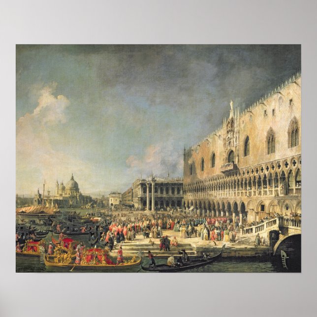 Der Empfang des französischen Botschafters in Vene Poster (Vorne)