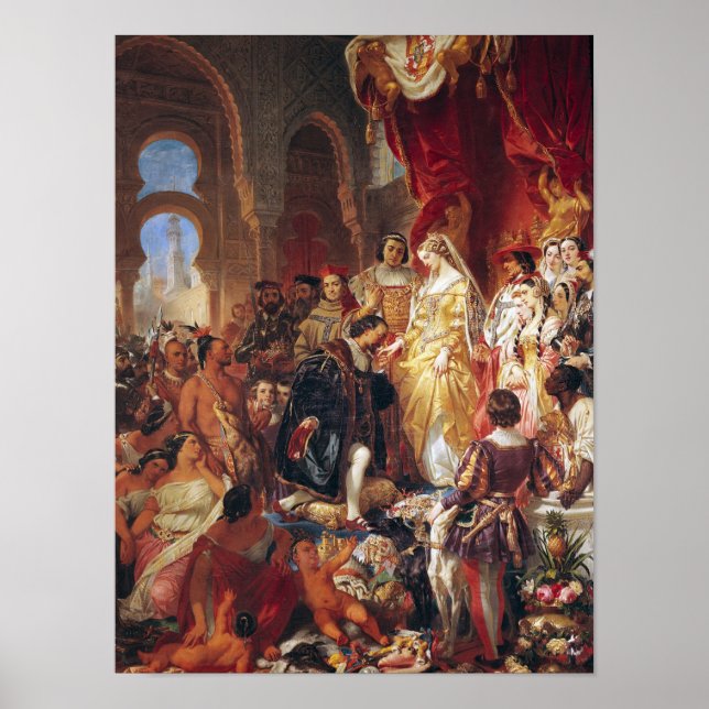 Der Empfang von Christoph Kolumbus Poster (Vorne)