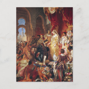 Der Empfang von Christoph Kolumbus Postkarte