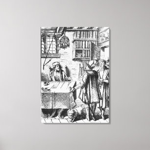 Der Empfänger von Steuern, nach einem Holzschnitt Leinwanddruck