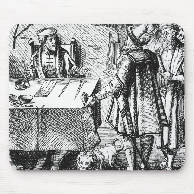 Der Empfänger von Steuern, nach einem Holzschnitt Mousepad (Vorne)