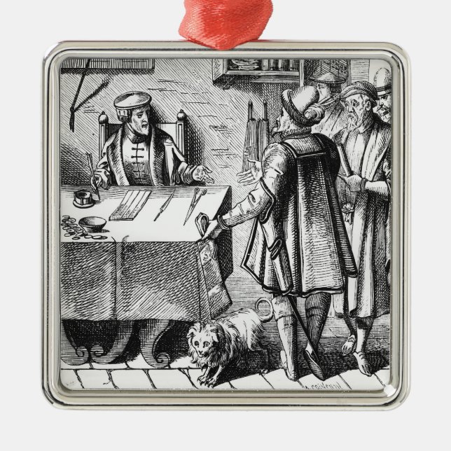 Der Empfänger von Steuern, nach einem Holzschnitt Ornament Aus Metall (Vorne)