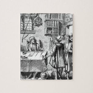 Der Empfänger von Steuern, nach einem Holzschnitt Puzzle