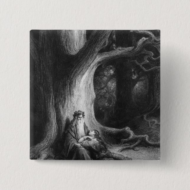 Der Enchanter MERLIN und der feenhafte Vivien Button (Vorderseite)