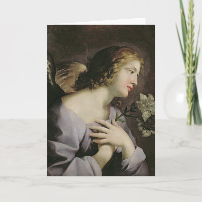 Der Engel der Ankündigung, c.1650 Karte (Vorderseite)