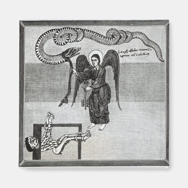 Der Engel, der die Schlüssel der Hölle hält Magnet (Vorne)