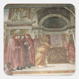 Der Engel, der in den St. Zacharias in der Quadratischer Aufkleber